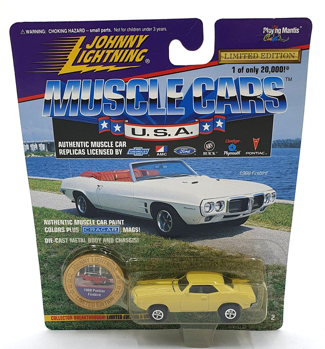Johnny Lightning 1/64 Scale 202-02 - Muscle Cars 1969 Pontiac Firebird - Yellow