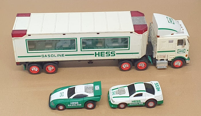 Hess Appx 37cm Long HES25 - Toy Truck And Racers - White/Green