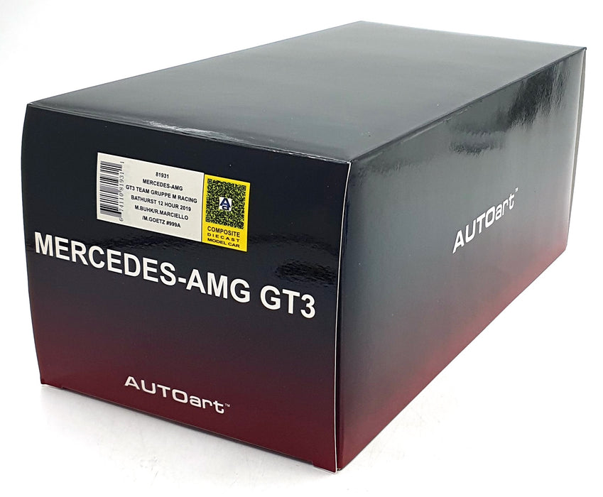 Autoart 1/18 Scale 81931 - Mercedes AMG GT3 #999A Bathurst 12 Hr 2019