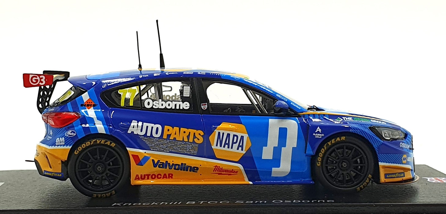 Spark 1/43 Scale UK038 - NAPA Racing UK Ford Focus #77 BTCC 2025 - Osborne