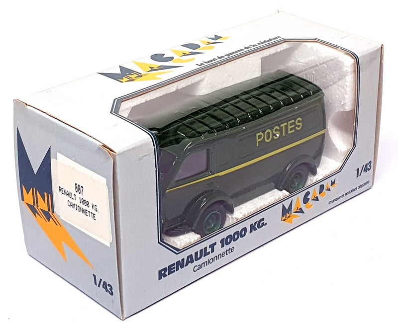 Macadam 1/43 Scale 007 - Renault 1000Kg Camionnette Van (Postes) Green