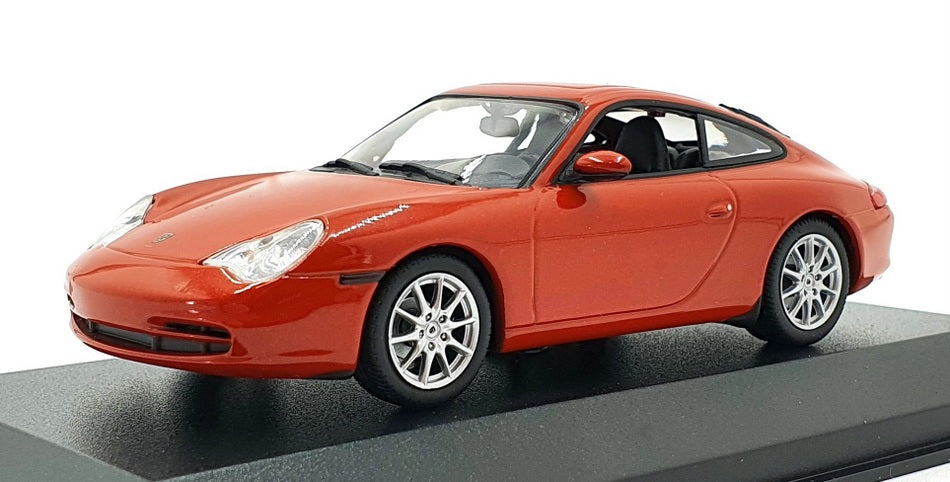 Maxichamps 1/43 Scale 940 061021 - 2001 Porsche 911 Carrera - Met Red Orange