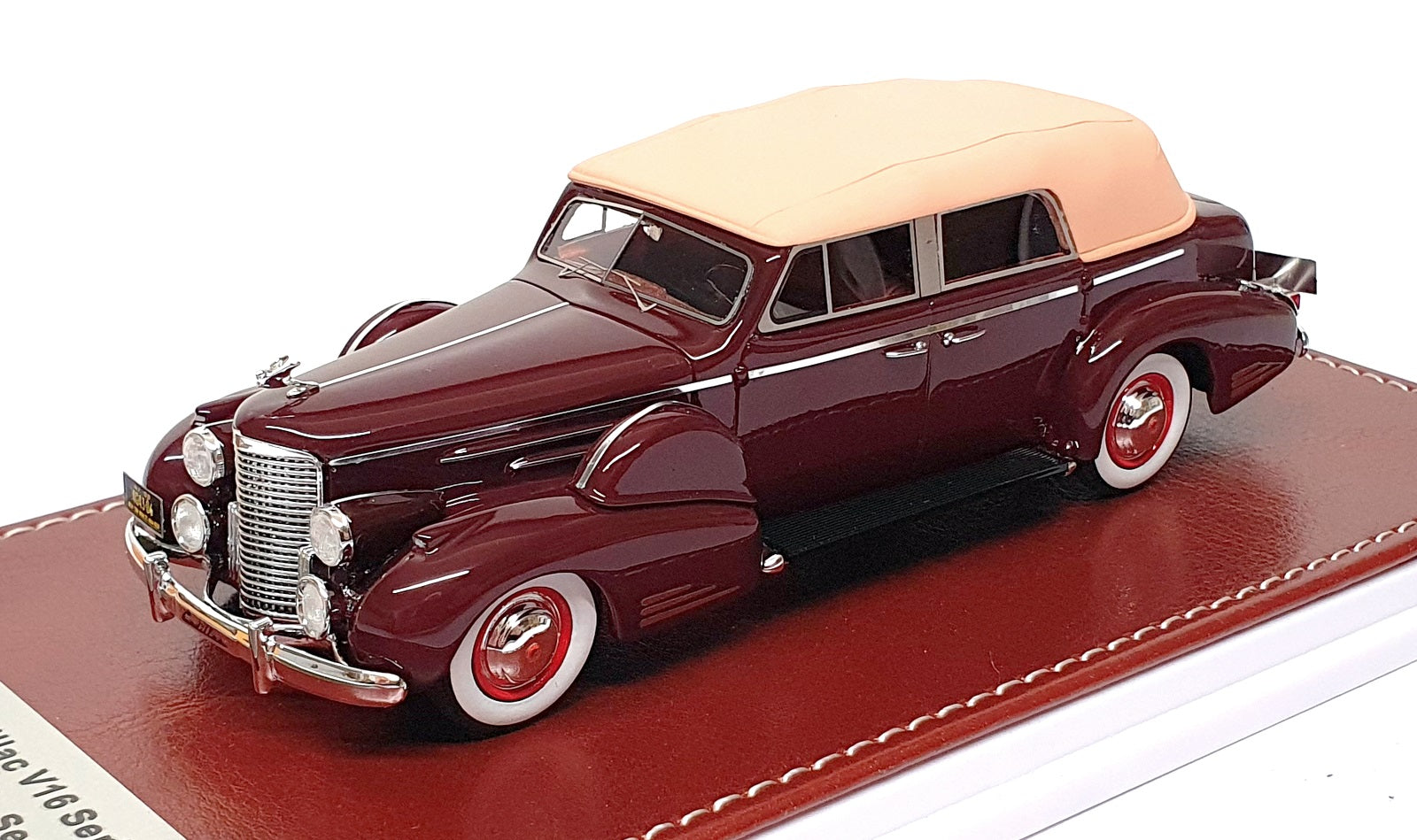 GIM 1/43 Scale GIM 006a 1938 Cadillac V16 S90 Convertible Sedan Closed - Maroon