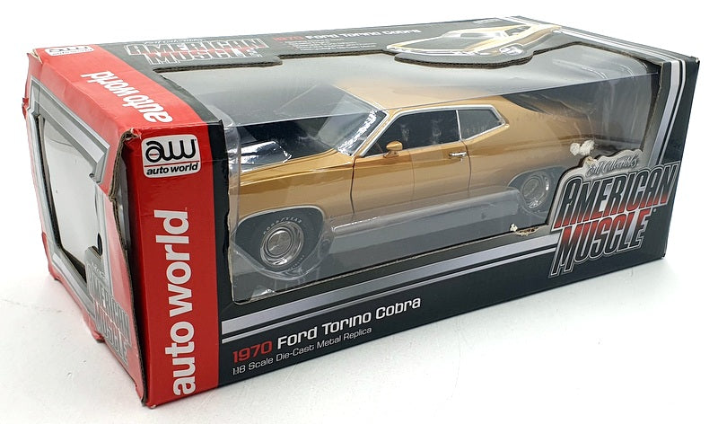 Auto World 1/18 Scale Diecast AMM1039/06 - 1970 Ford Torino Cobra Gold