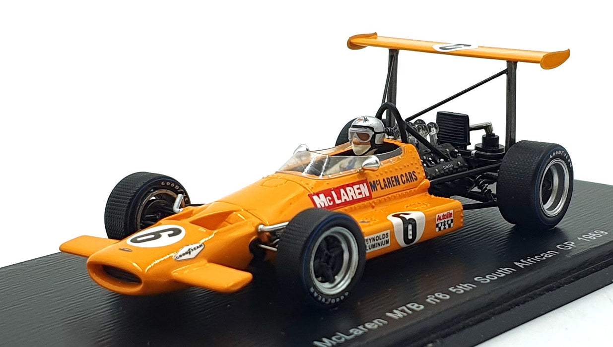 Spark 1/43 Scale S3125 - McLaren M7B #6 5th South African GP 1969 - McLaren