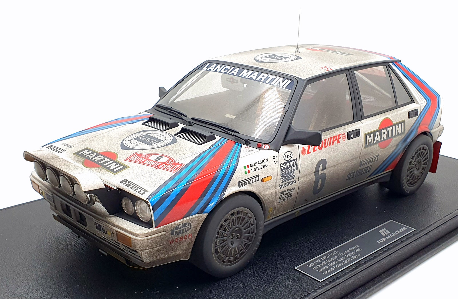 Top Marques 1/12 Scale TMR1263AD Lancia Delta HF Monte Carlo 1987 #6 Dirty
