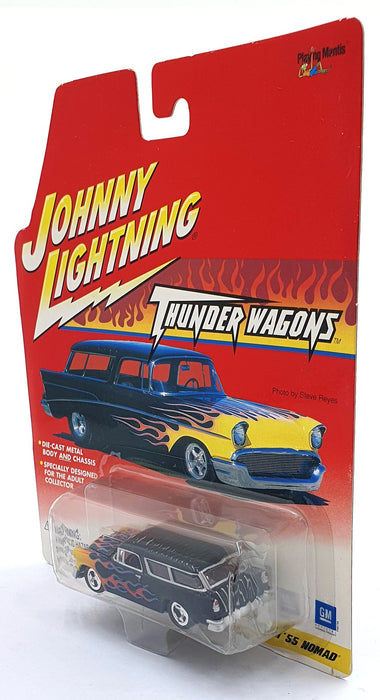 Johnny Lightning 1/64 Scale 457-01 Thunder Wagon Custom '55 Nomad - Black