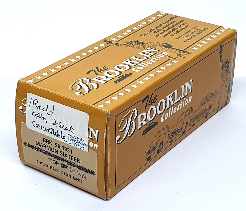 Brooklin 1/43 Scale BRK96 - 1931 Marmon Sixteen 2Str. Convertible J. ROBERTS Red