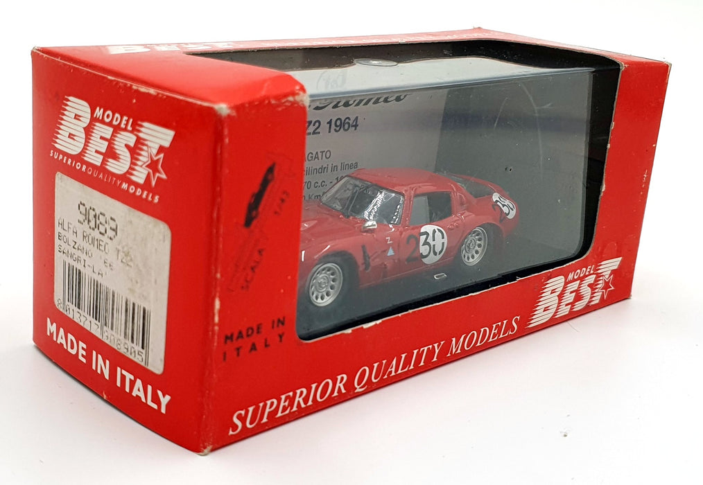 Best 1/43 Scale Diecast 9089 - Alfa Romeo TZ2 Bolzano 66 Sangri-La - Red