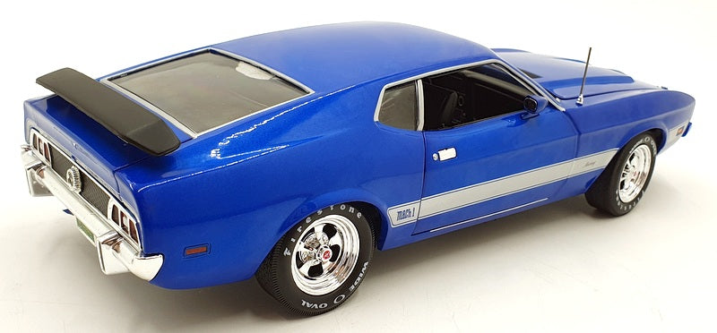Auto World 1/18 Scale AMM1323/06 - 1973 Ford Mustang Mach 1 - Blue