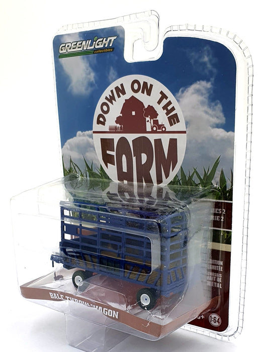 Greenlight 1/64 Scale 48020-F - Bale Throw Wagon - Blue