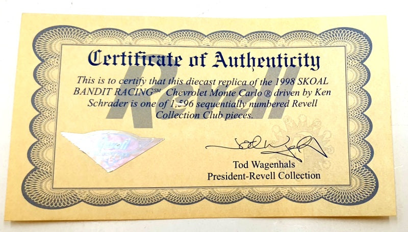 Revell 1/24 Scale V249816064 Chevrolet Skoal Bandit Racing #33 Monte Carlo 1998
