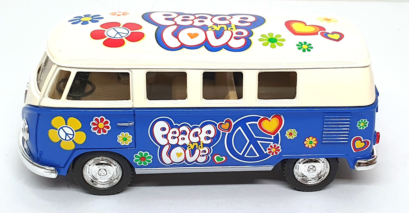 Kinsmart 1/32 Scale Pull Back & Go TY4226 - 1962 Volkswagen Classical Bus - Blue