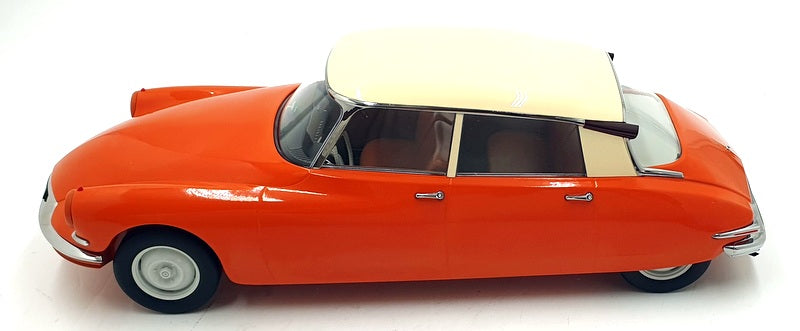 Norev 1/12 Scale 121580 - Citroen DS 19 1957 - Capucine Orange and Cream