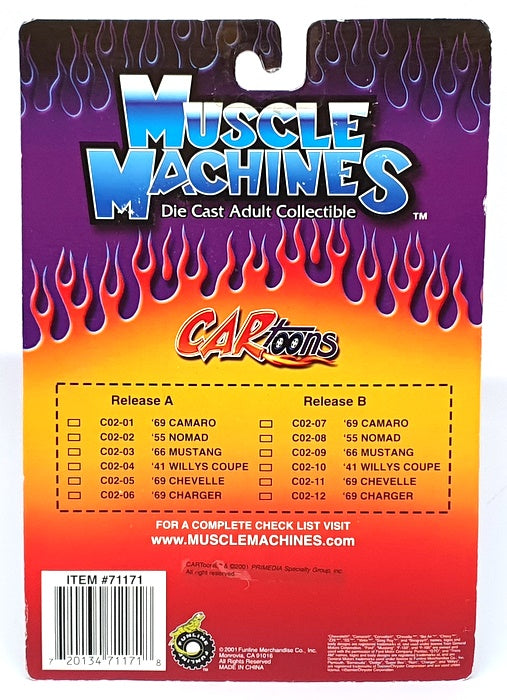 Muscle Machines 1/64 Scale 71171 C02-10 - 2001 Willys Coupe - Burgundy