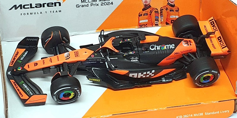 Burago 1/43 Scale 18-38177P - F1 McLaren MCL38 Miami GP 2024 #81 Piastri