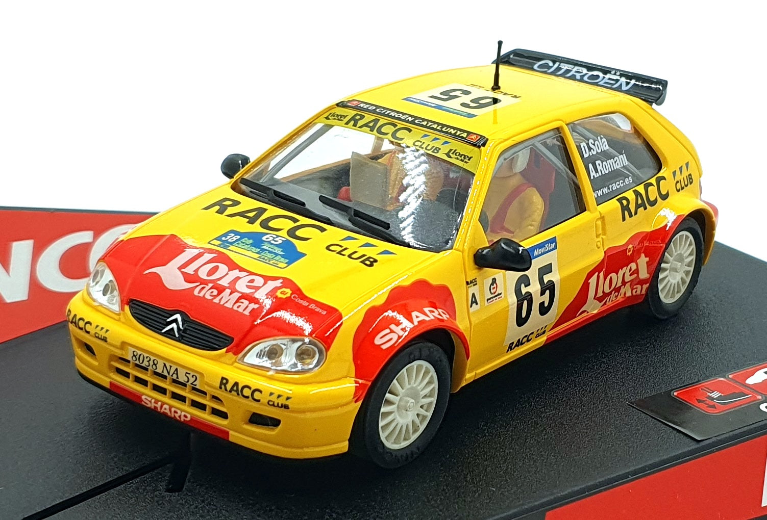 Ninco 1/32 Scale Slot Car 50266 - Citroen Saxo JWRC #65 "RACO" D.Sola