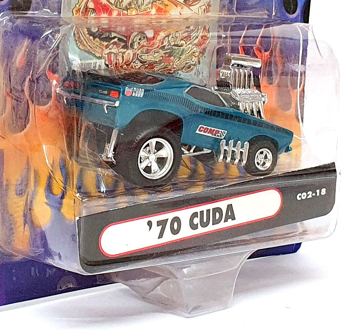 Muscle Machines 1/64 Scale 71171 C02-18 - 1970 Plymouth Cuda - Green