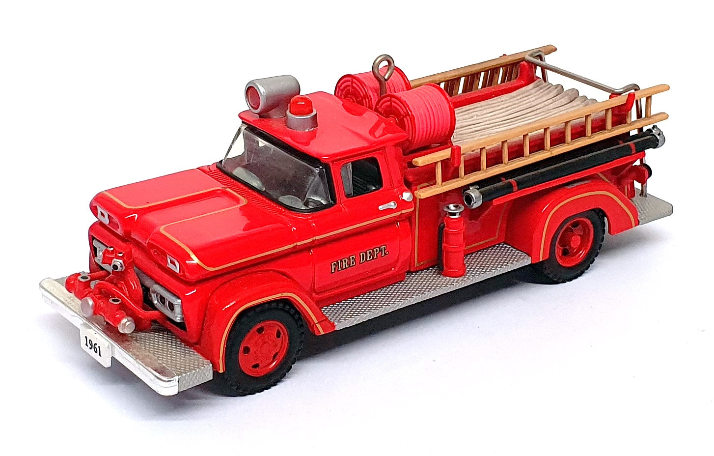 Hallmark 12cm Long Diecast QX2326 - 1961 GMC Fire Engine - Red