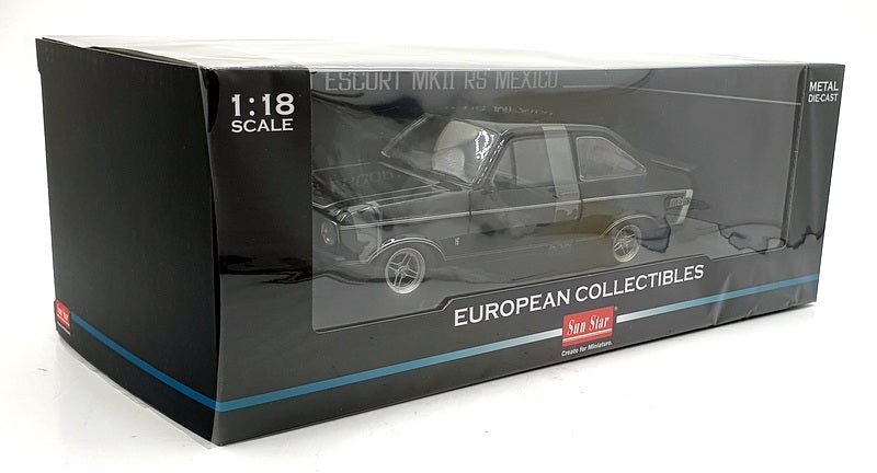 Sun Star 1/18 Scale 4634R - 1976 Ford Escort MKII RS Mexico - Black