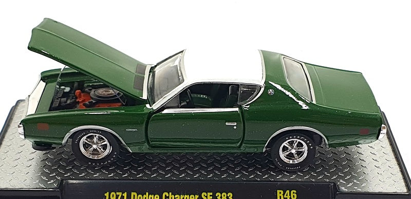 Castline M2 Machines 1/64 Scale R46 - 1971 Dodge Charger SE 383 - Green/White
