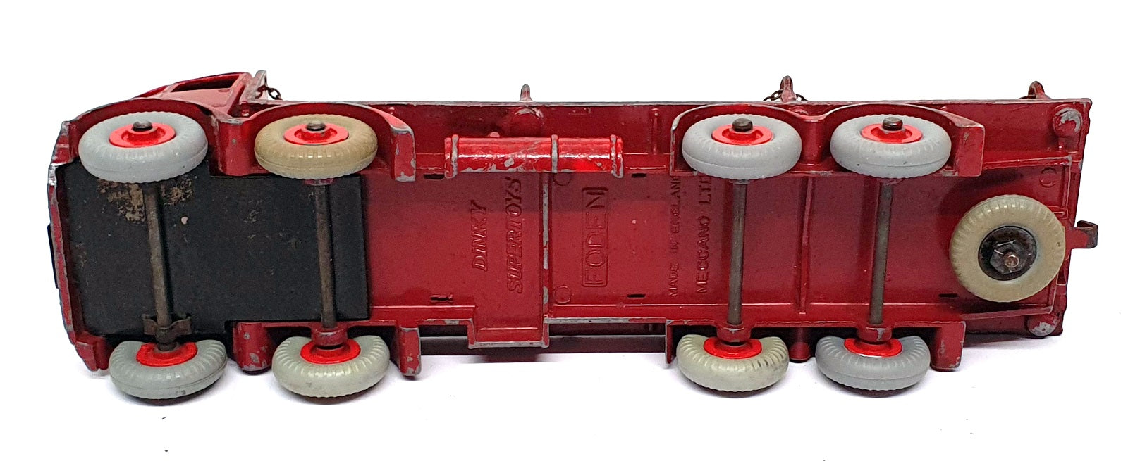 Dinky Supertoys 30526R - Foden Flatbed Lorry With Chains - Dk. Red REPAINT