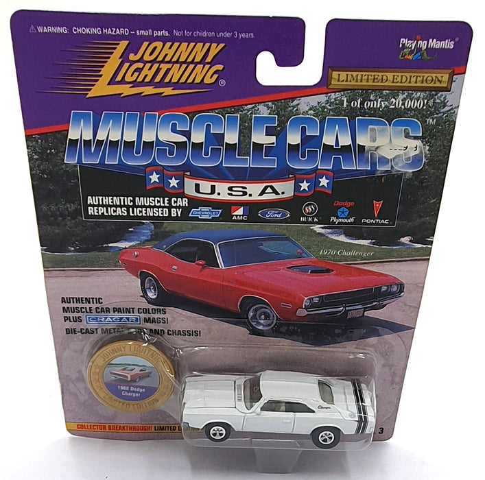 Johnny Lightning 1/64 Scale 202-03 Muscle Cars USA 1968 Dodge Challenger White