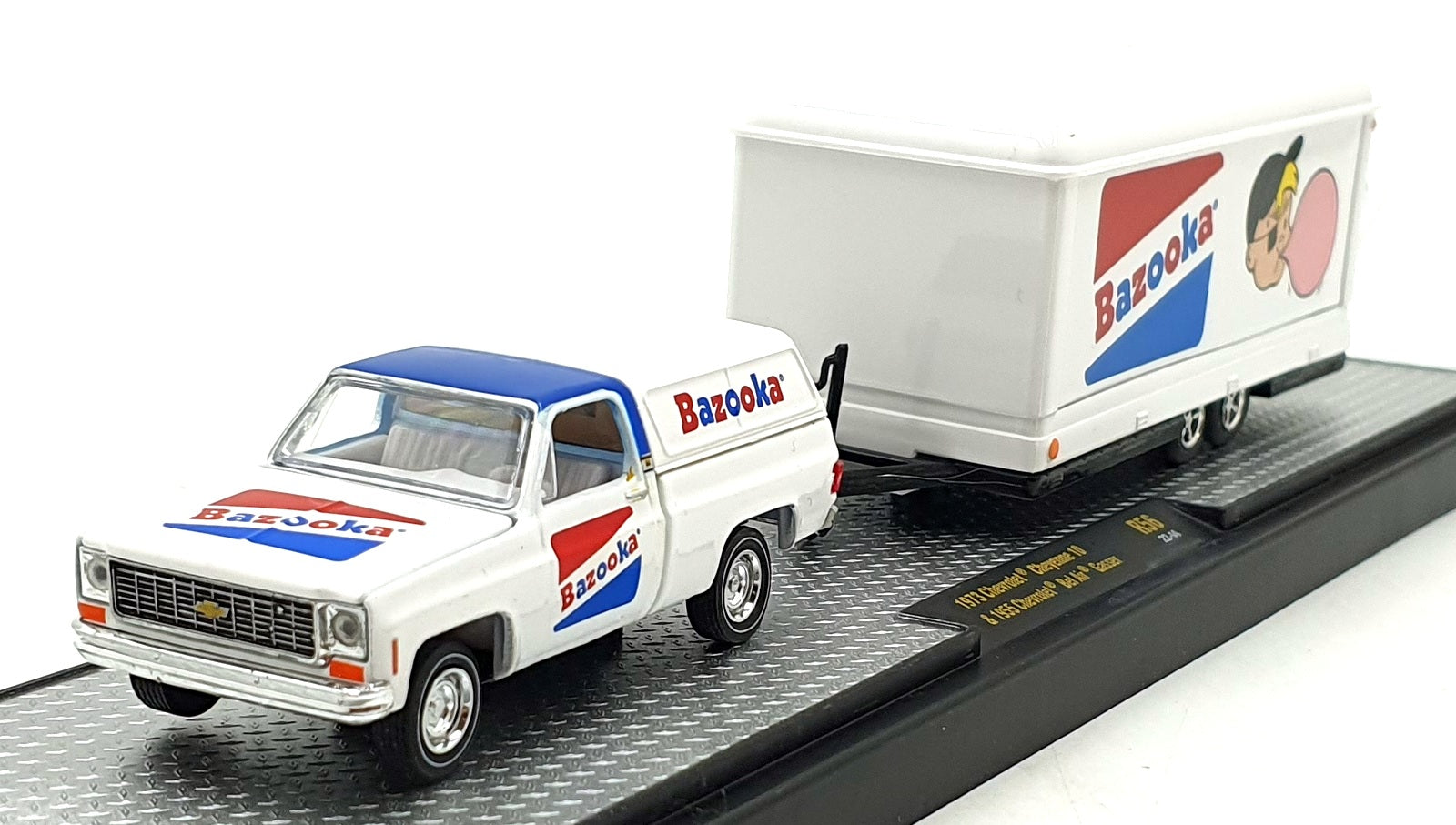 Castline M2 Machines 1/64 Scale R56 '73 Chevrolet Cheyenne 10/'55 Bel Air Gasser