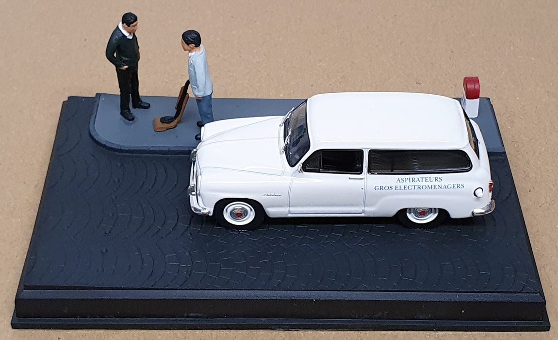 Altaya La Route Bleue 1/43 Scale DIR112 Simca Aronde Chatelaine Diorama - White