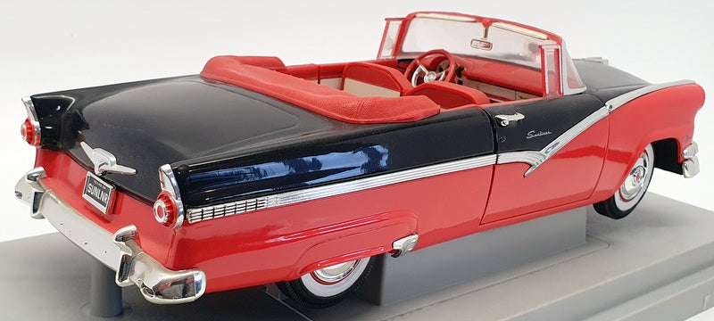 Ertl 1/18 Scale Diecast 7258 - 1956 Ford Sunliner - Red/Black