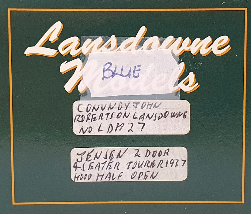 Lansdowne Models 1/43 Scale LDM27 - 1937 Jensen 2Dr. 4Str, Tourer J. ROBERTS