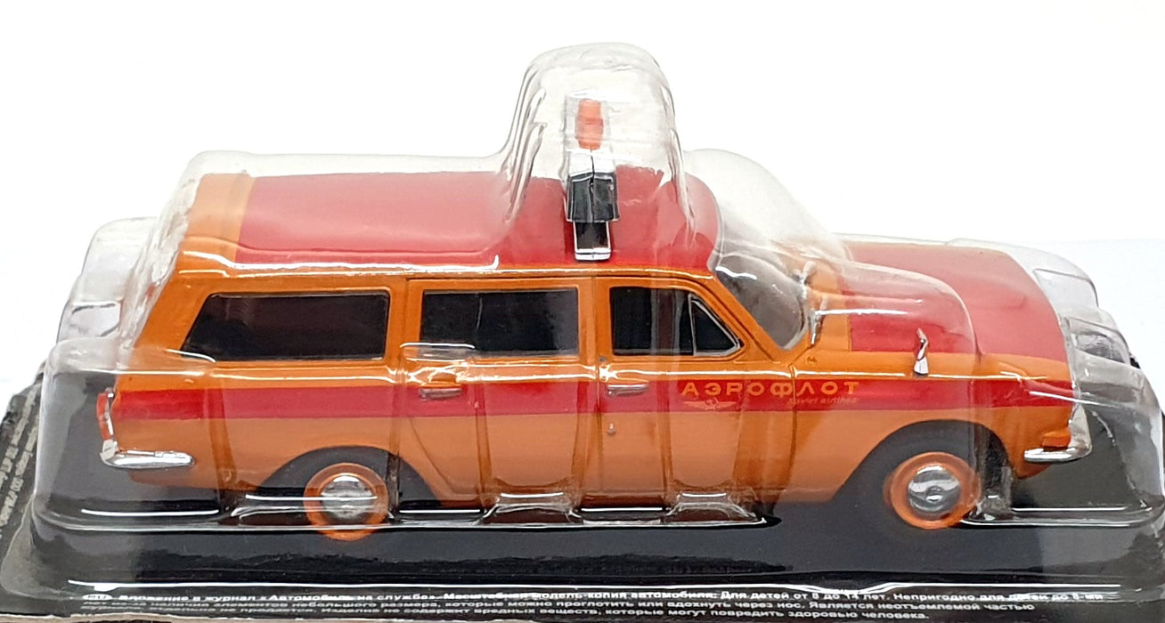 Altaya 1/43 Scale SOV09J - Russian GAZ 24-02 Volga Airport Escort - Red/Orange