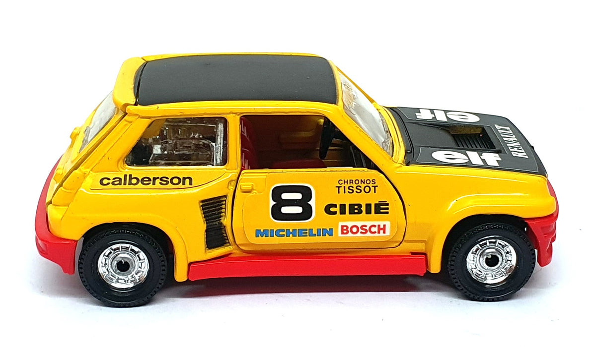 Corgi Appx 10cm Long Diecast 307 - Renault 5 Turbo Race Car #8 Yellow/Black/Red