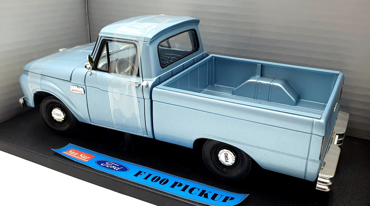 Sun Star 1/18 Scale Diecast 1272 - 1965 Ford F100 Twin Beam - Met Blue