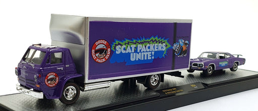 Castline M2 Machines 1/64 Scale R64 1970 Dodge L600 & Dodge Super Bee Purple