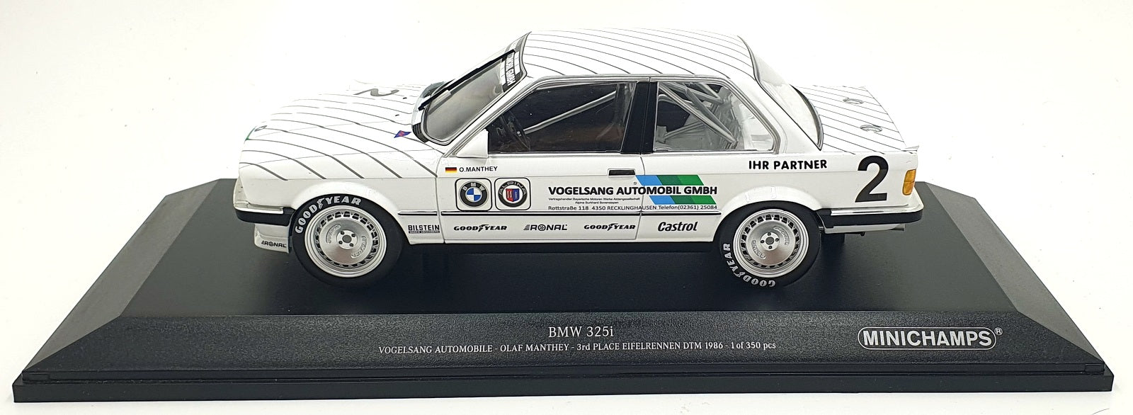 Minichamps 1/18 Scale 155 862602 BMW 325i Vogelsang Automobile Eifelrennen '86