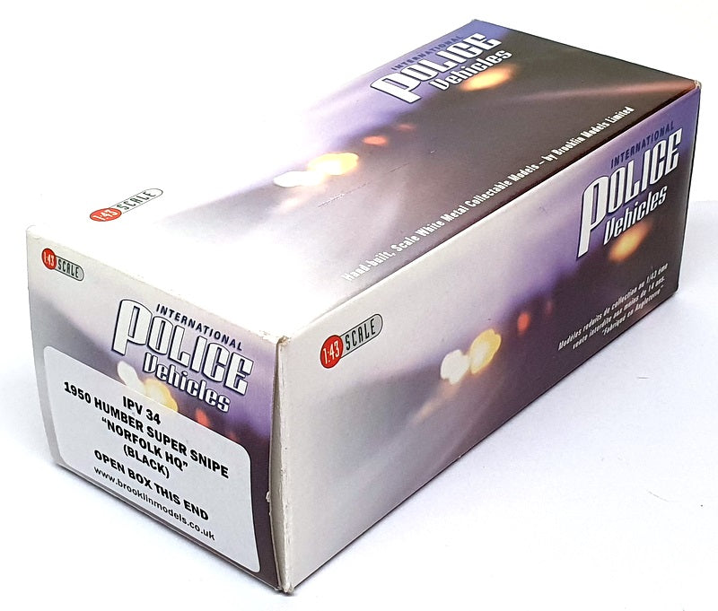 Brooklin Models 1/43 Scale IPV34 - 1950 Humber Super Snipe Norfolk HQ - Black