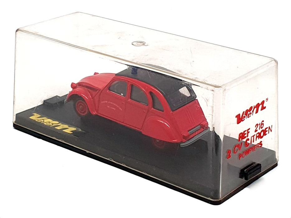 Verem 1/43 Scale Diecast 216 - Citroen 2CV Pompiers Fire - Red