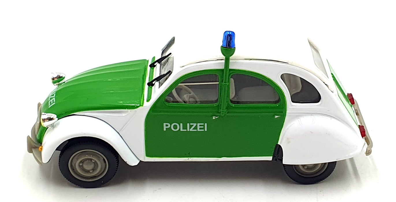 Norev Hachette 1/43 Scale HL2342 - 1986 2CV 6 Polizei Green - Police Car