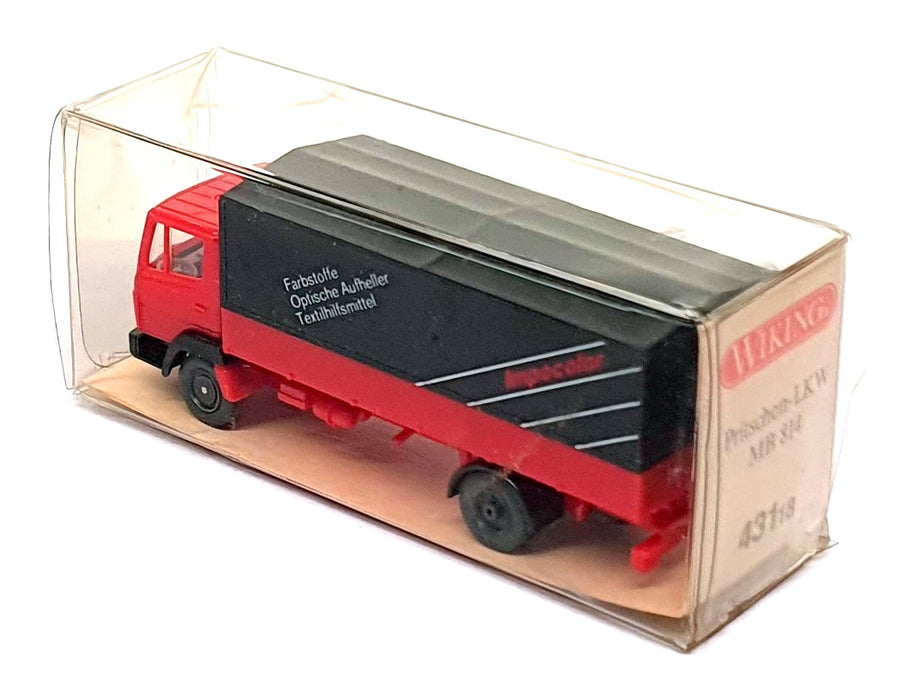 Wiking 1/87 Scale 43118 - Mercedes Benz 814 Truck Impocolor - Red/Black