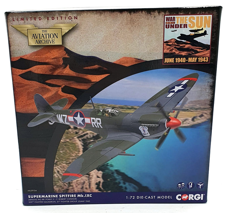 Corgi 1/72 Scale AA29104 Supermarine Spitfire Mk. IXC Aircraft WZ-RR 'Porky II'