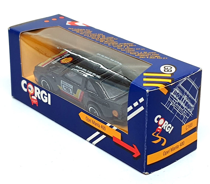Corgi Appx 10cm Long Diecast C103 - Opel Manta 400 Race Car #18 - Black