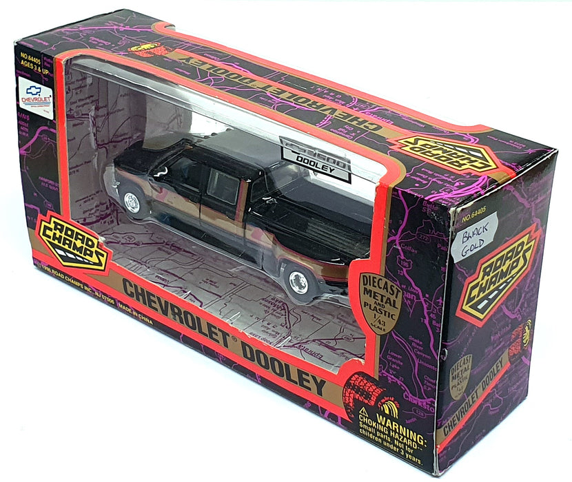 Road Champs 1/43 Scale Diecast 64405 - Chevrolet Dooley Truck - Black/Gold