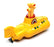 Corgi Appx 10cm Long Diecast CC05801 - The Beatles Yellow Submarine - Yellow
