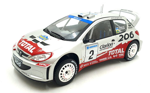 Altaya 1/18 Scale Diecast 26526A - Peugeot 206 WRC #2 sweden 2002 Gronholm