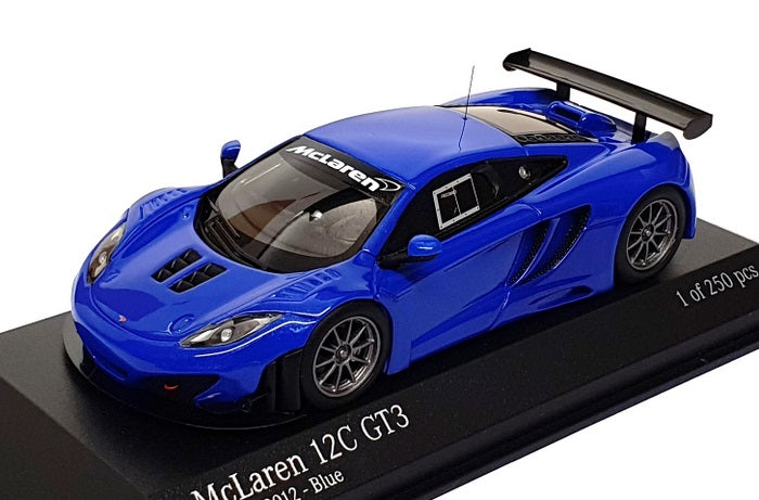 Minichamps 1/43 Scale 437 121397 - 2012 McLaren 12C GT3 - Blue
