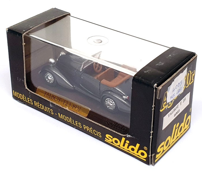 Solido 1/43 Scale Diecast 4003 - 1937 Talbot T23 - Met. Grey