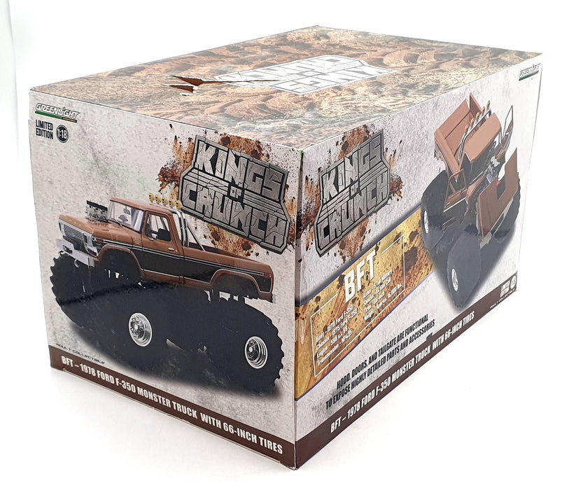 Greenlight 1/18 Scale 13557 BFT Ford F-350 Monster Truck Two-Tone Brown
