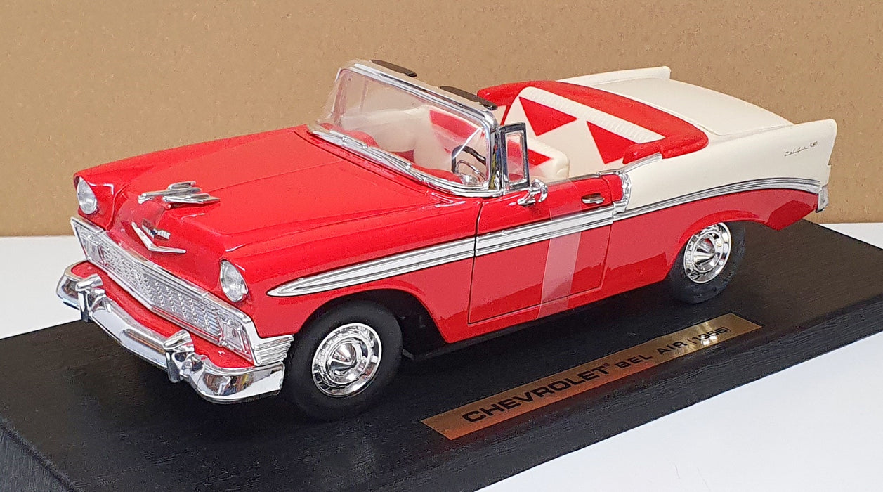 Timeless Classics 1/18 Scale 92108 - 1956 Chevrolet Bel Air - Red/White