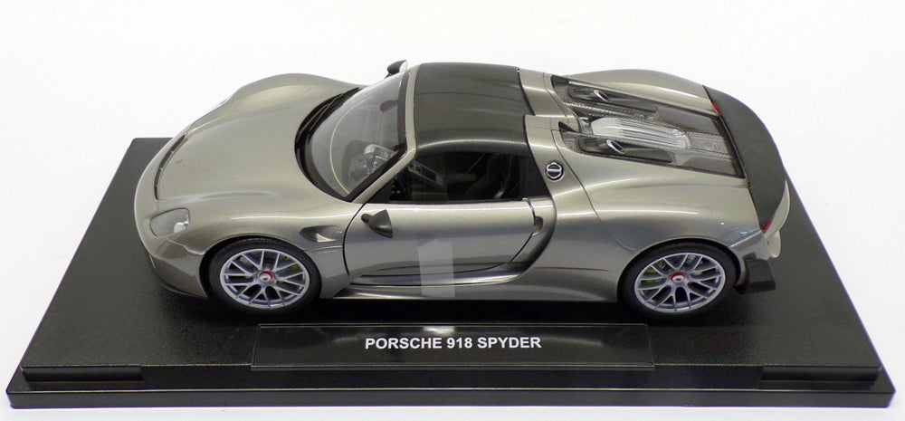 Welly 1/18 Scale 18051W - Porsche 918 Spyder Carbon Roof - Grey